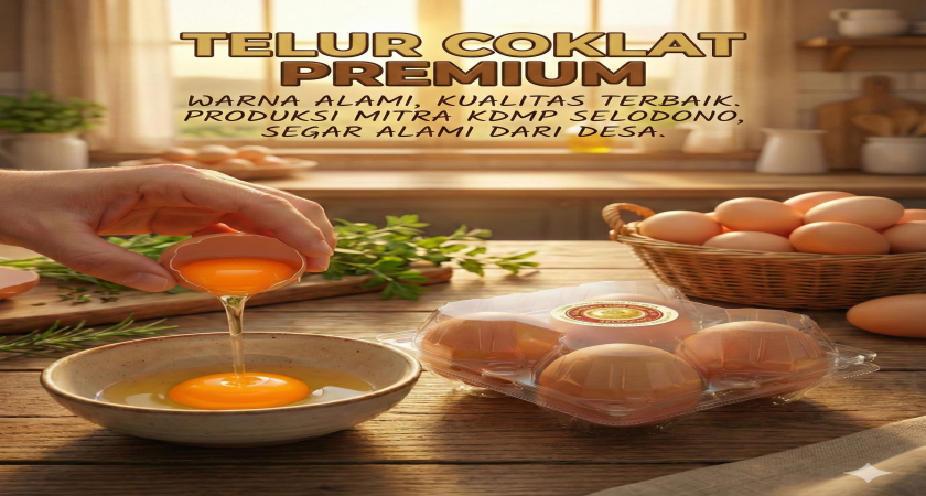 Telur Coklat Premium Isi 4
